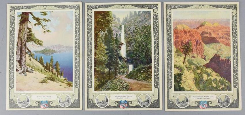 (3) 1929 Union Pacific Dining Car Menus, National Parks (1 of 7)