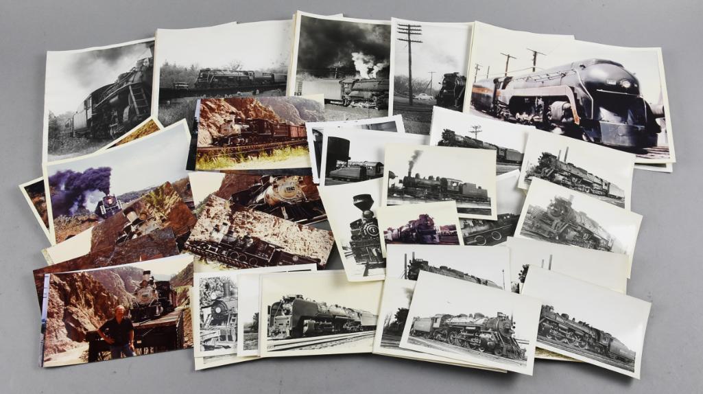 Lot of 50+ Black & White, Color Train Photographs (1 of 6)