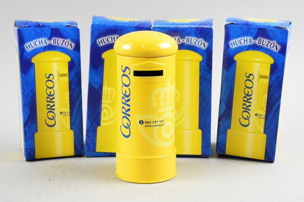 Lot of 4 Toy European Mailbox Banks (1 of 5)