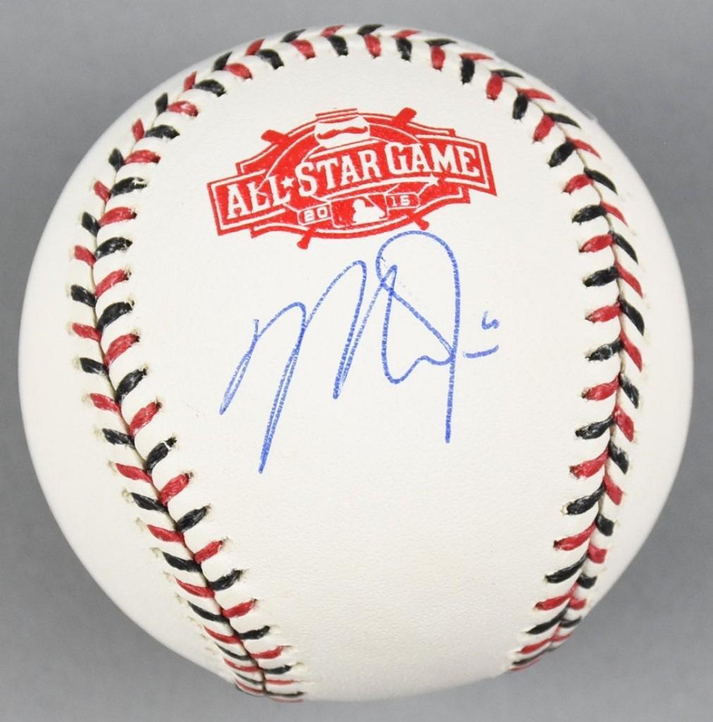 Mike Trout 2015 All Star Sign Ball GA Cert. (1 of 4)