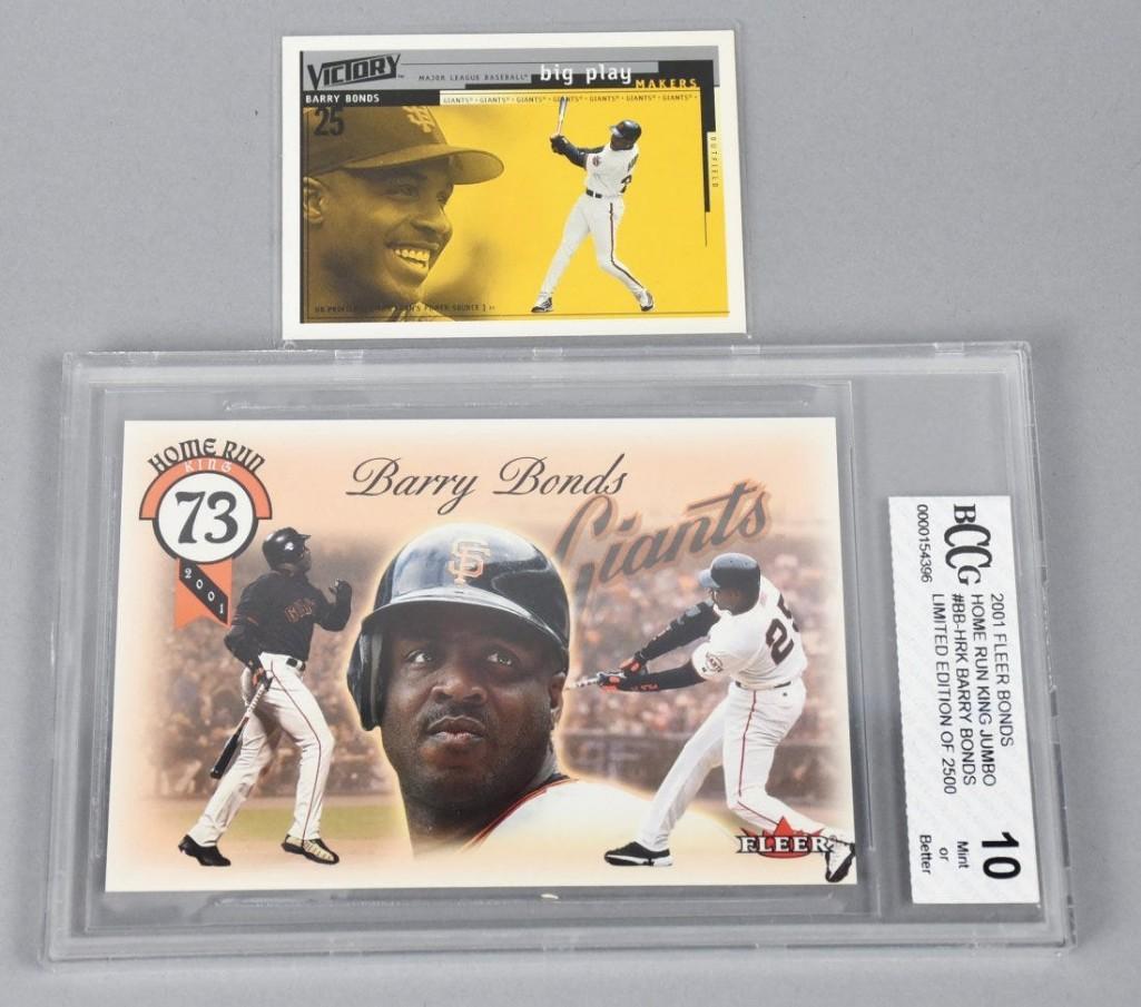 Fleer Jumbo Barry Bonds MVP Card + Bonus, Graded 10 (1 of 2)