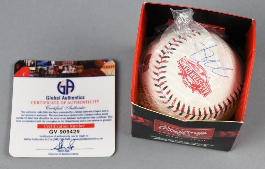 Mike Trout 2015 All Star Sign Ball GA Cert. (1 of 4)