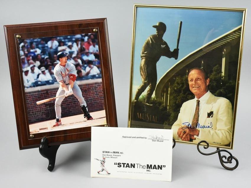 St. Louis Cardinals, Musial & McGwire Signed w/ COA (1 of 5)
