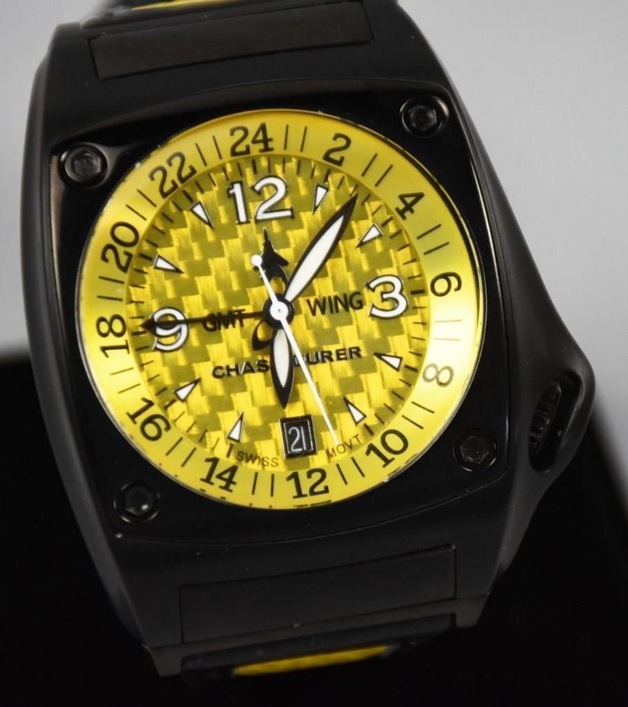 Chase-Durer Wing, No. 00125-05-6: Appears unused or gently used. Yellow and black leather band.