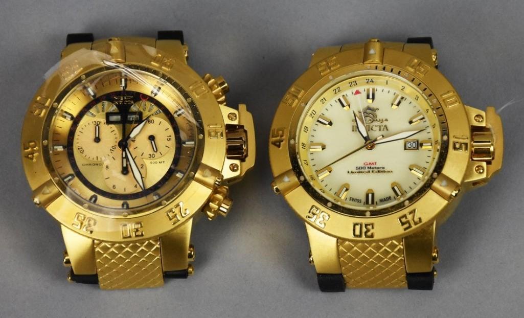 PAIR Invicta Subaqua, No. 0738/5697: Both watches appear to have never been used, both will need replacement rubber bands.