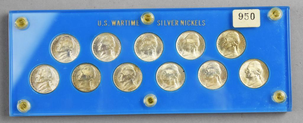 Cased War Time Silver Nickels (1 of 4)