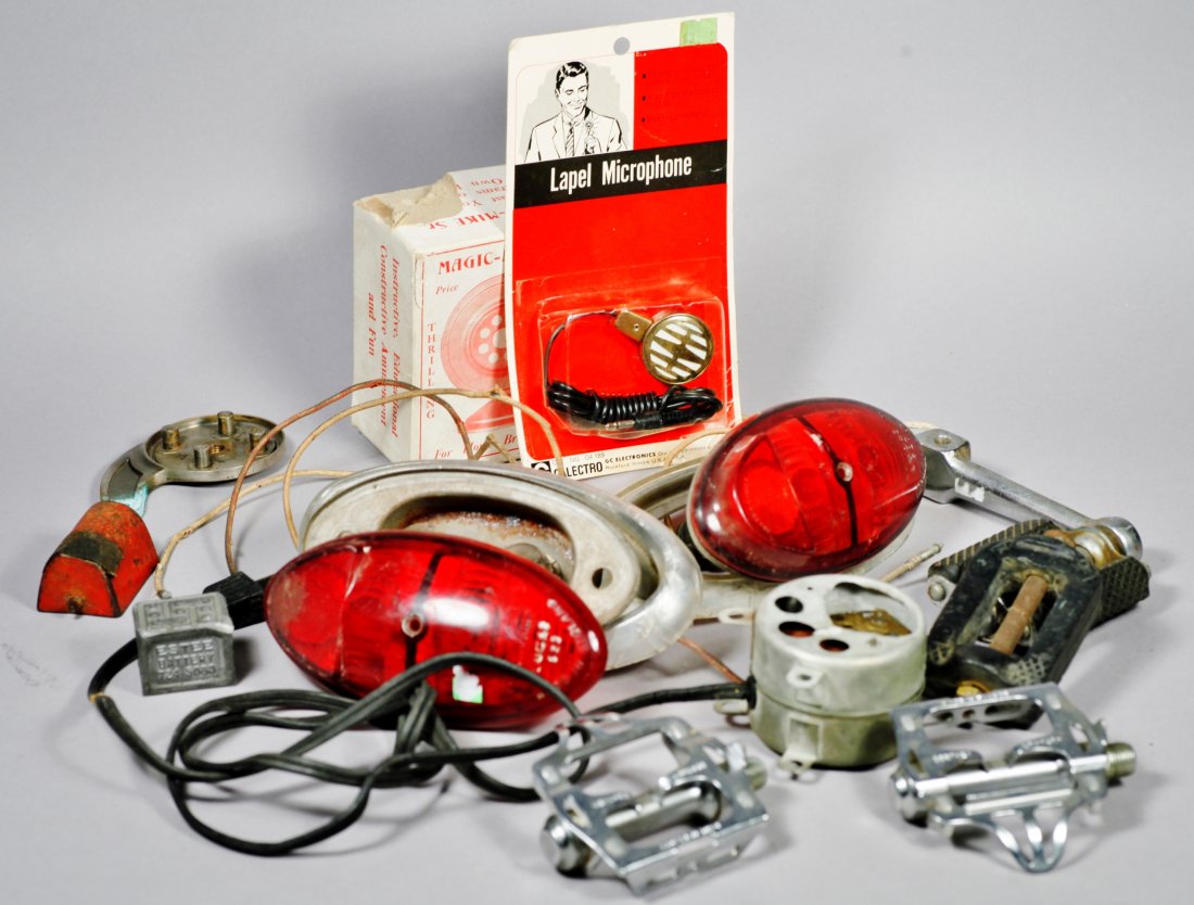 Vintage Garage Lot, Lucas Tail Lights, Bike Parts (1 of 2)