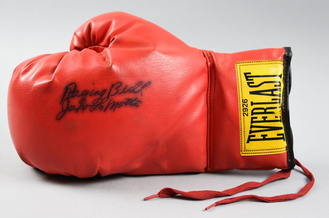 Raging Bull, Jake LaMotta Autographed Glove (1 of 3)