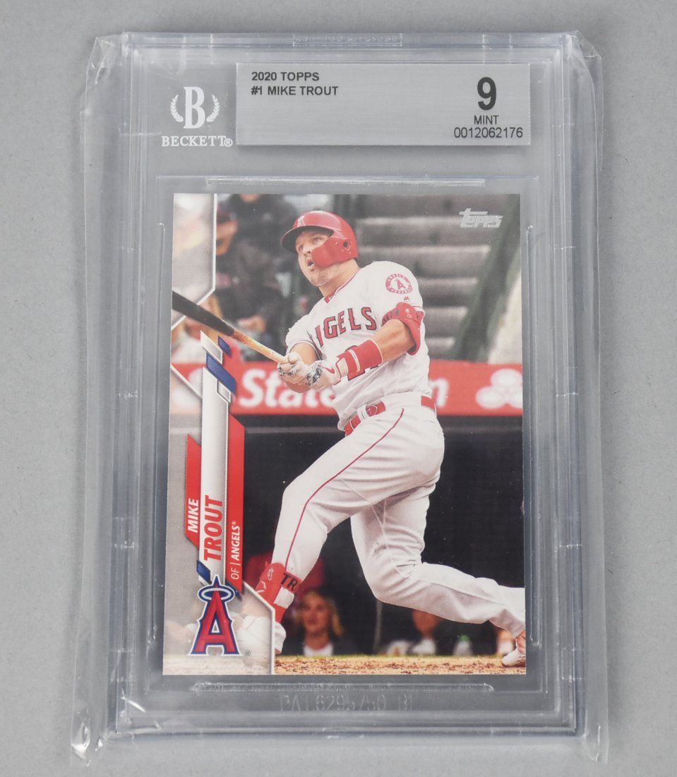 2020 Topps Mike Trout Card, Beckett Graded 9 Mint (1 of 2)