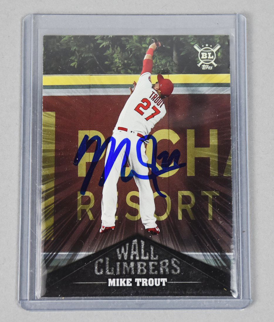 Signed Mike Trout Topps Card, COA (1 of 3)