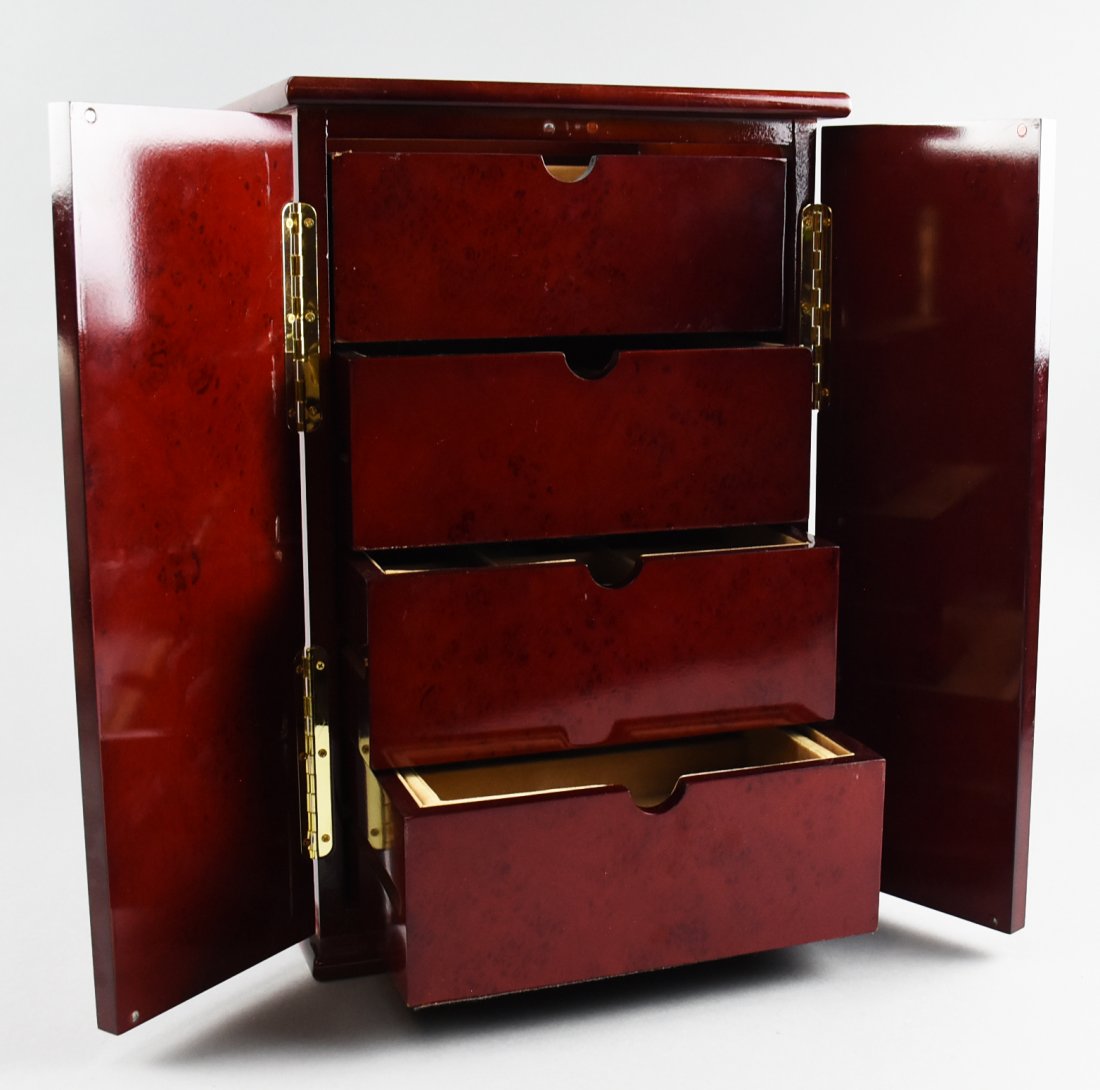 Beautiful Tall Wood 4 Drawer 18 Watch Case (1 of 6)