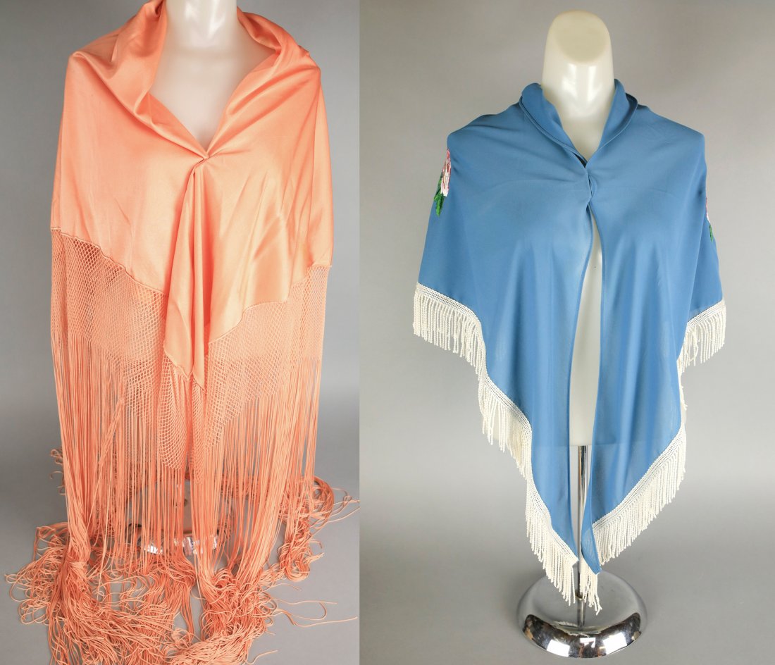 Vintage Piano Shawl Lot, Silk, Nylon (1 of 11)