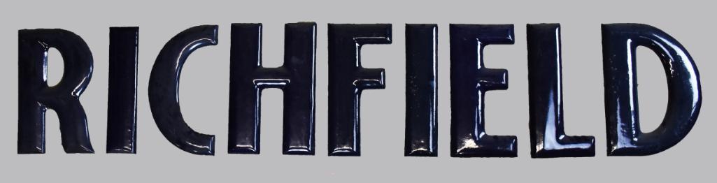 c1930 Richfield Oil Corp Porcelain Individual Letters (1 of 19)