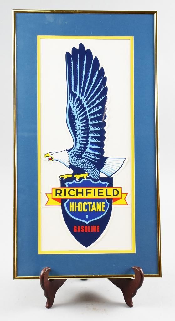 Frame Richfield Oil Corp Hi-Octane Decal (1 of 3)