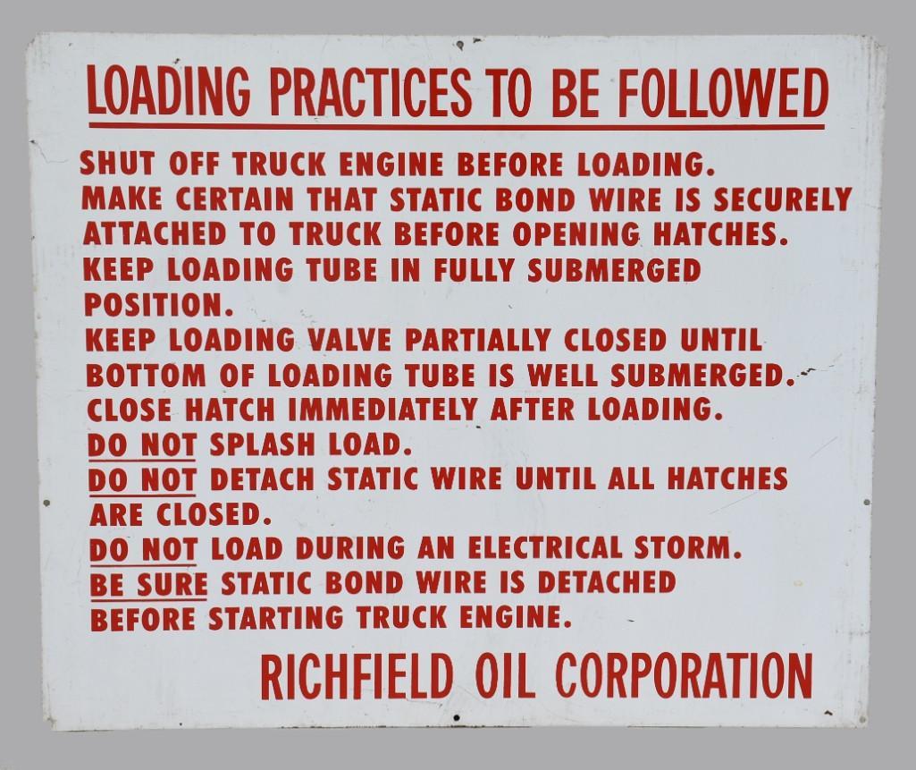 Rare Vintage Richfield Oil Porcelain Loading Practices (1 of 4)