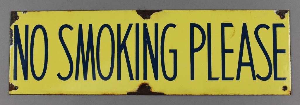 Vintage Richfield Oil Corp No Smoking Porcelain Sign (1 of 2)