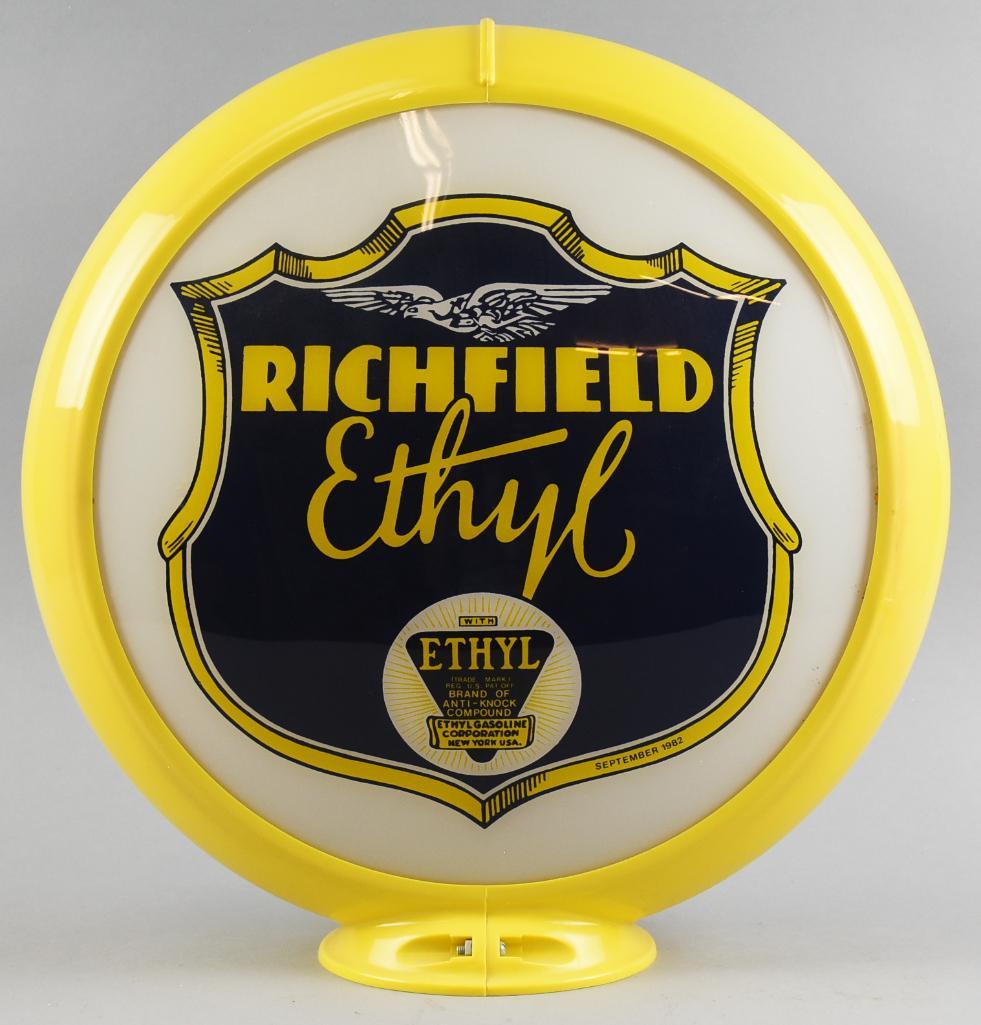 1982 Richfield Oil Corp Ethyl Gas Pump Globe Repro (1 of 7)