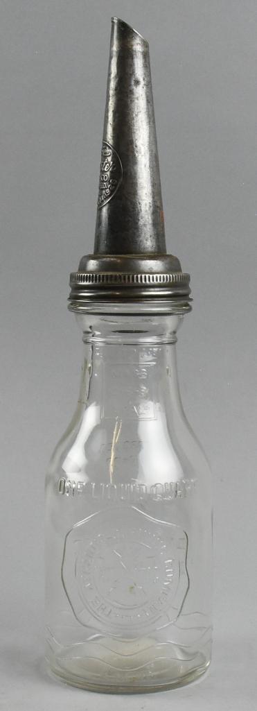 c1930 Atlantic Refining Company 1 Qt Oil Bottle (1 of 12)