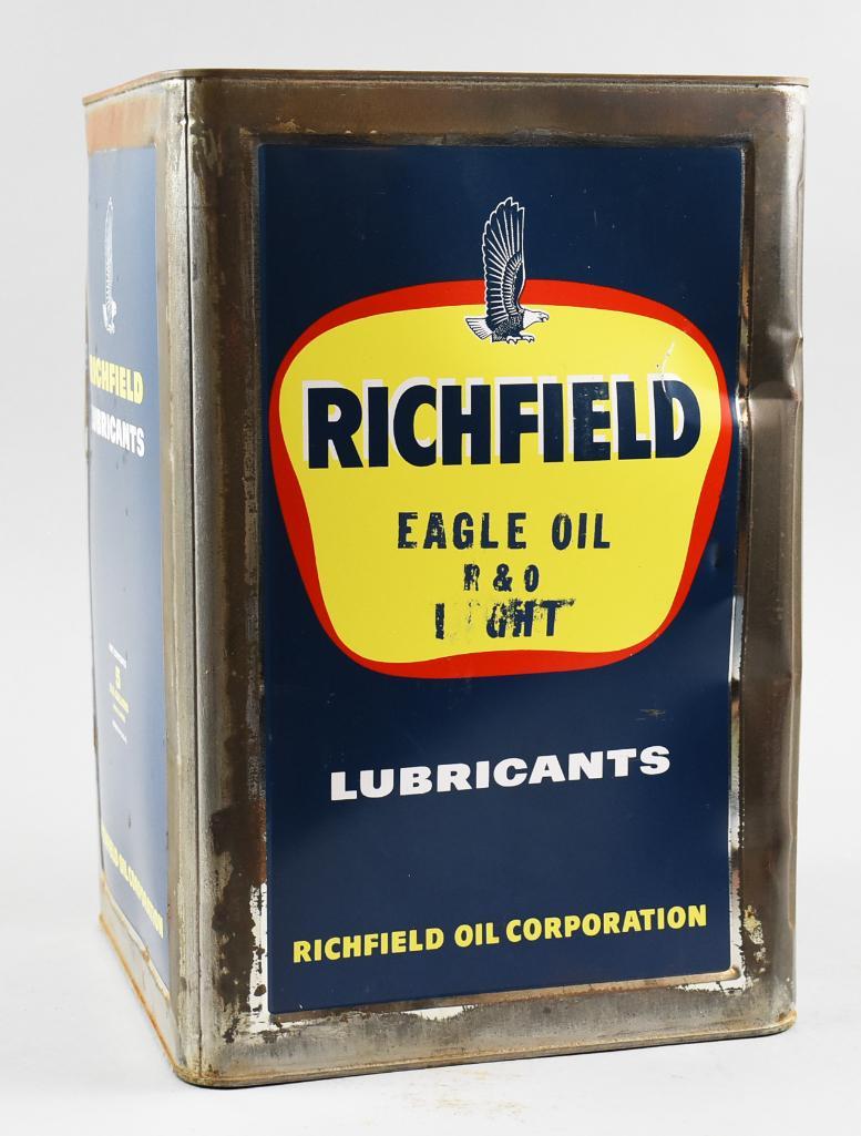 Vintage 5 Gallon Square Richfield Light Eagle Oil Can (1 of 7)