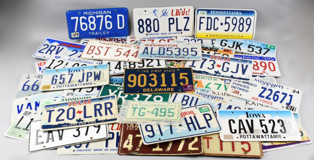 (59) Multiple State Single License Plates ONE FOR EACH (1 of 6)