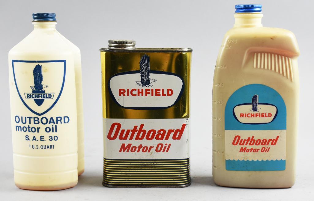 Vintage Richfield Oil Corp Outboard Motor Oil Full (1 of 6)