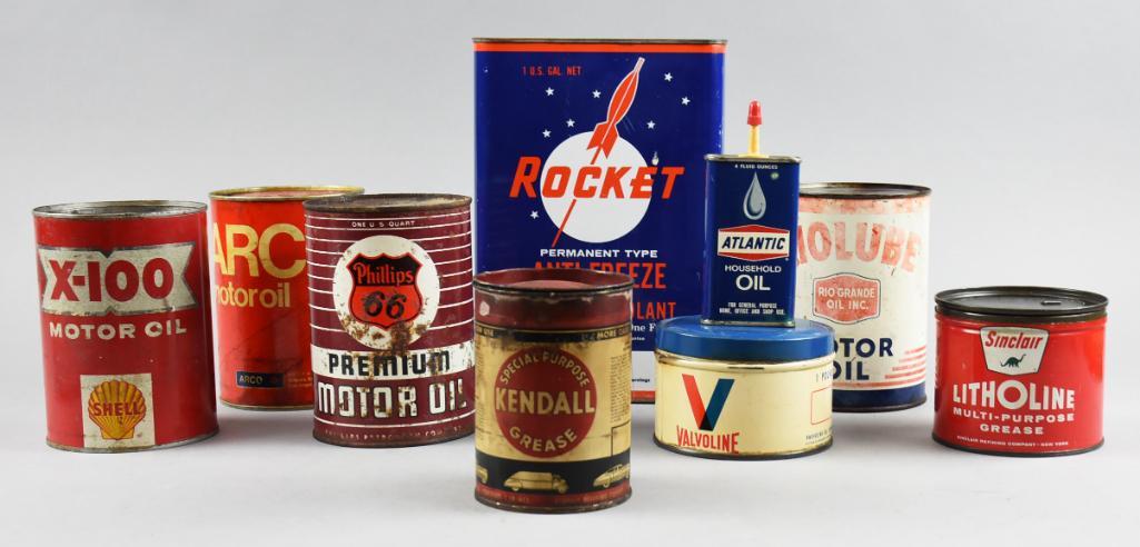 Misc Vintage Automotive Maintenance Cans, Oil, Grease & (1 of 7)