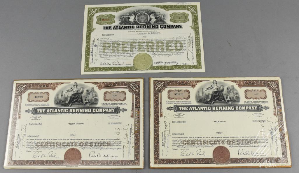 Vintage Atlantic Refining Company Stock Certificates (1 of 5)