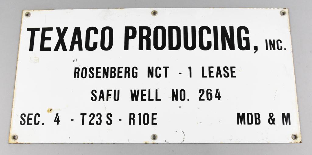 Vintage Texaco Producing Well Rosenberg NCT Sign (1 of 2)