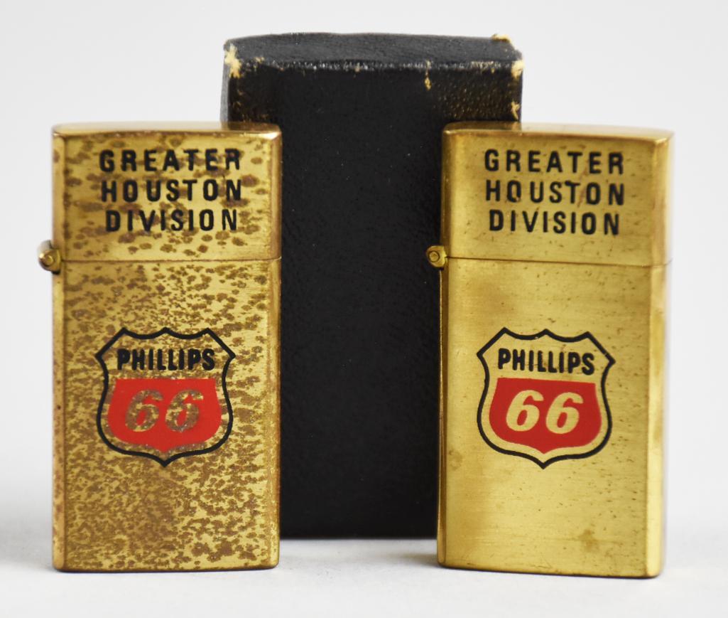(2) Vintage Phillips 66 Station Advertising Lighters (1 of 5)