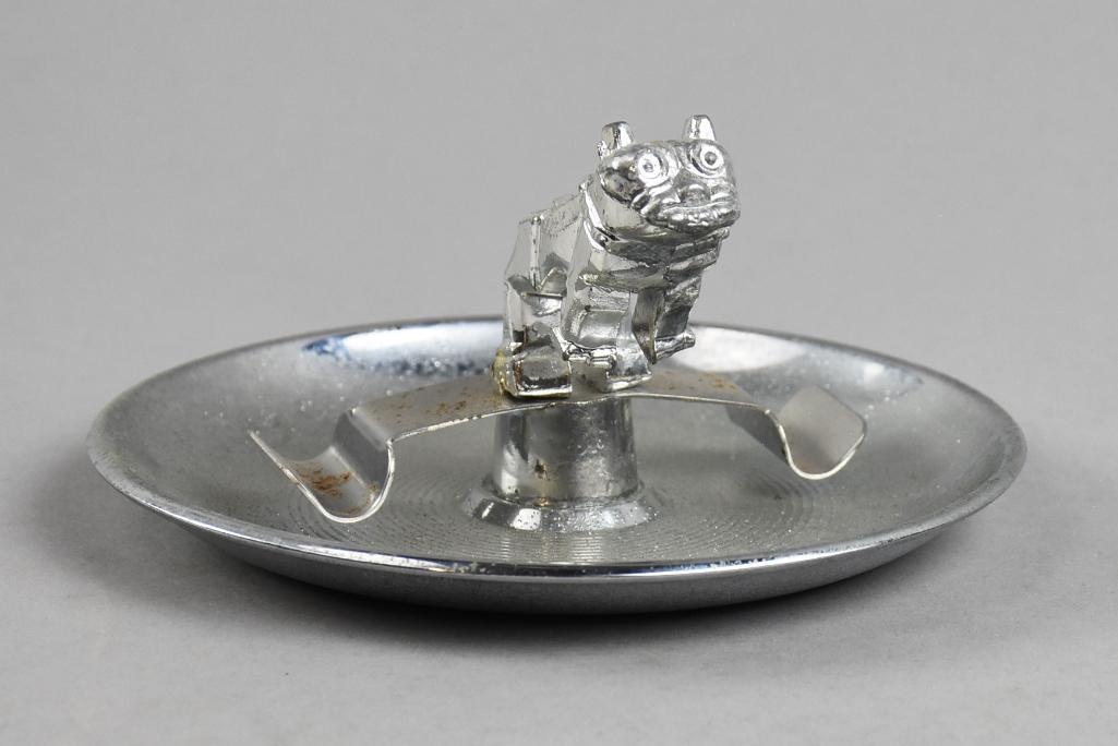 c1950 Mack Truck Chrome Bulldog Ashtray (1 of 7)