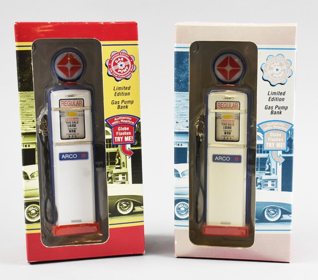 (2) 1950s Replica ARCO Light Up Gas Pump Banks. Lt Ed. (1 of 7)