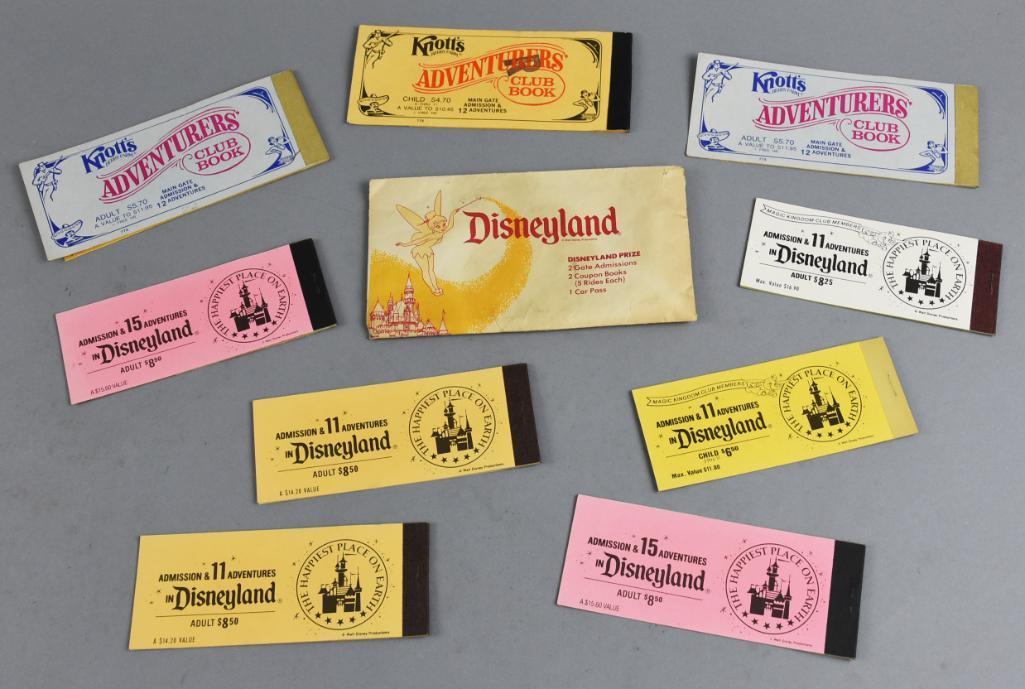 1970s Knott's Berry Farms, Disneyland Ticket Books (1 of 5)