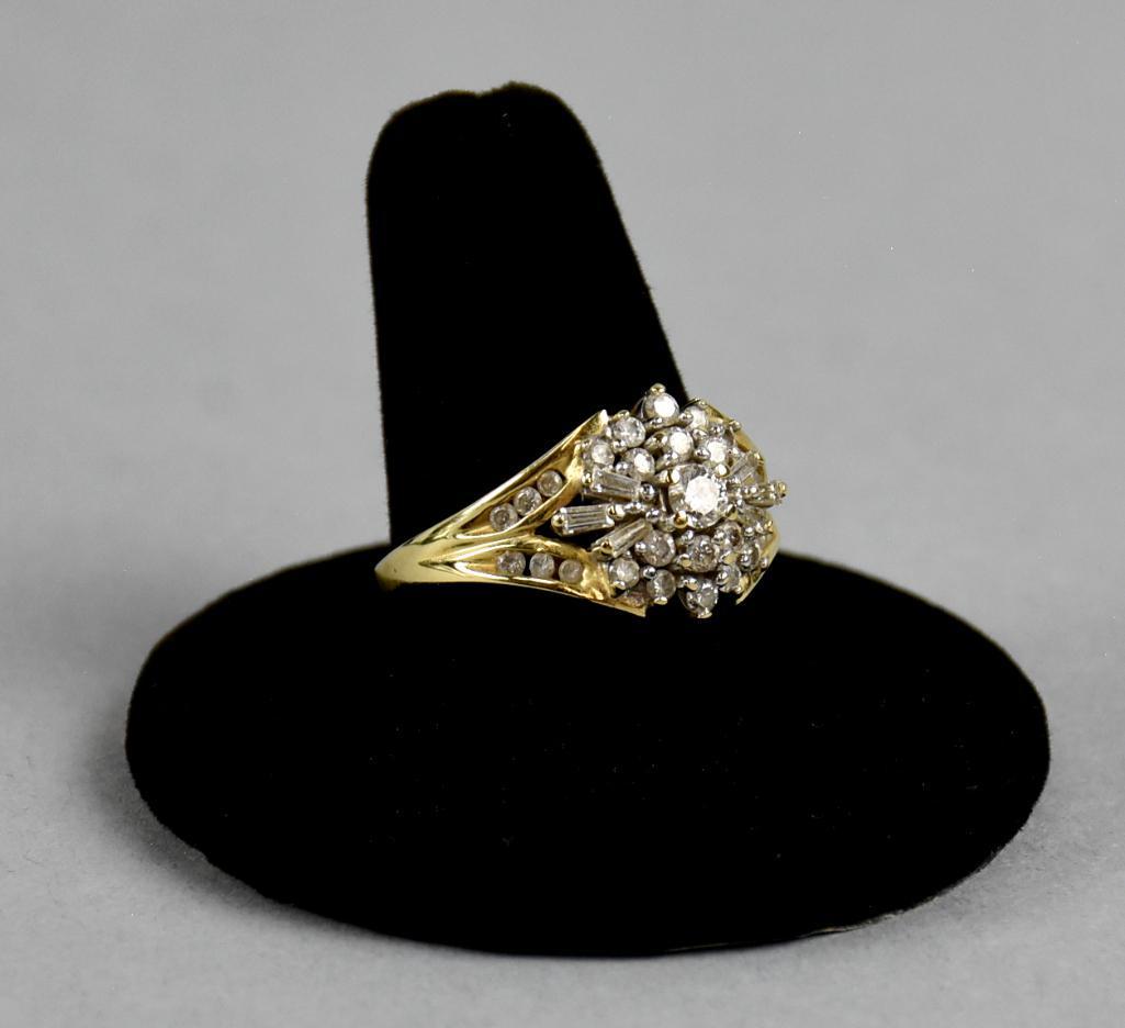 14k Gold & Diamond Cluster Ring (1 of 7)