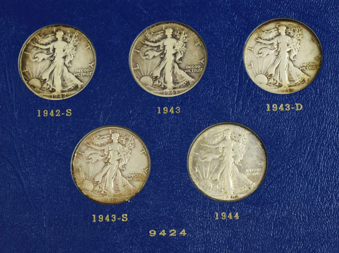 Full 1941-1947 Book, Silver Liberty Half Dollars (1 of 7)