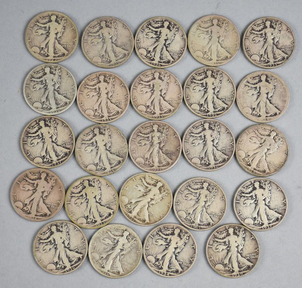 1920s-1930s Walking Liberty Silver Half Dollars (1 of 3)