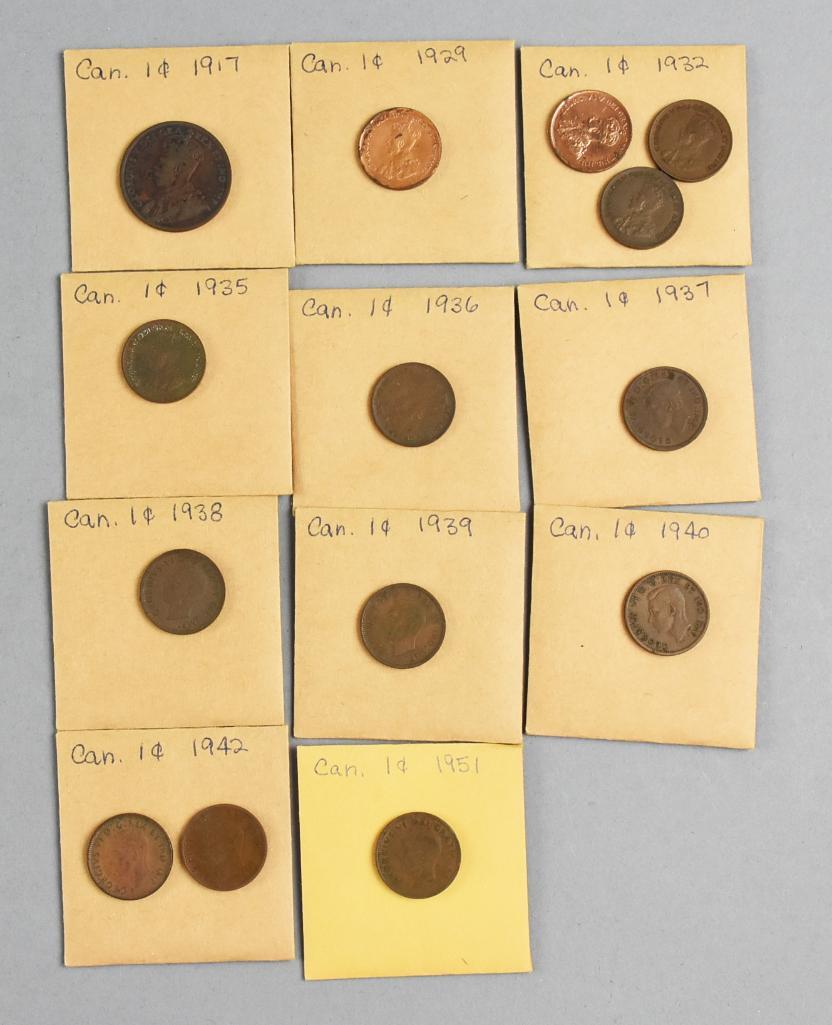 1917-1951 Canadian One Cent Coins (1 of 2)