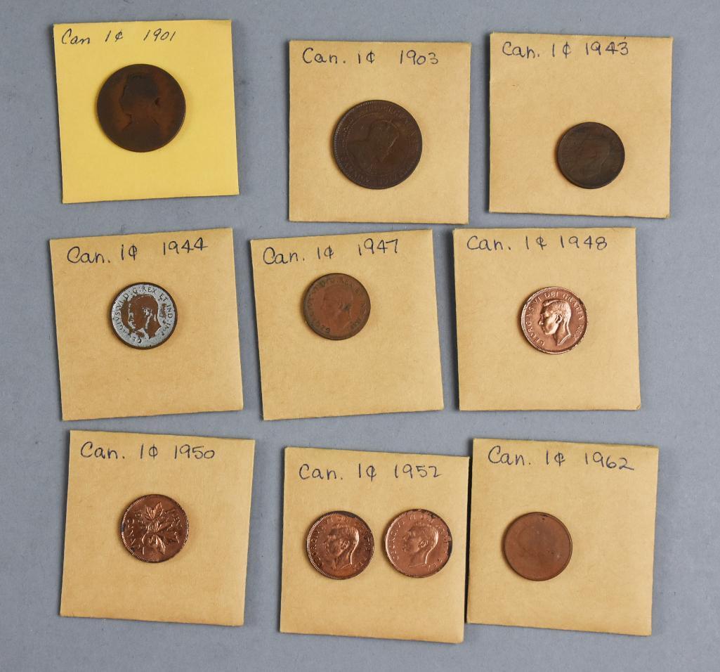 1901-1962 Canadian 1 Cent Coins (1 of 2)