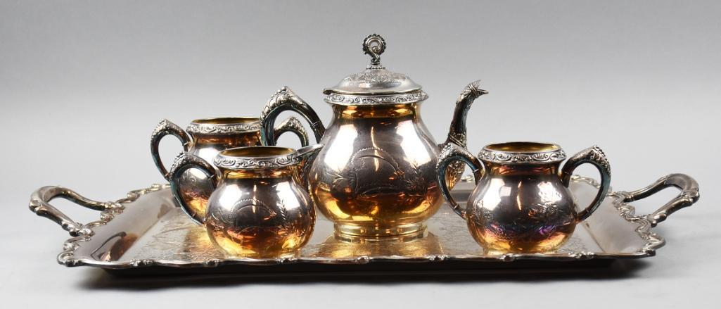 Vintage Providence Co Silver Plate Hollowware Tea Set (1 of 11)