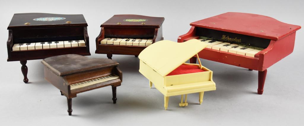 Vintage Toy & Music Box Piano Lot, Schoenhut, More (1 of 7)