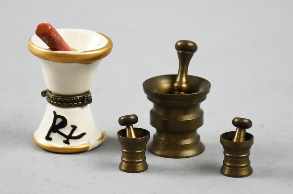 Vintage Mortar & Pestle Lot Limoges Style (1 of 2)