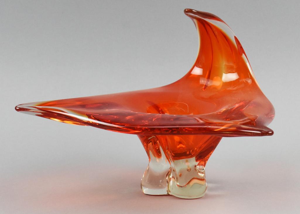 Mid Century Freeform Chalet Art Glass Centerpiece (1 of 6)