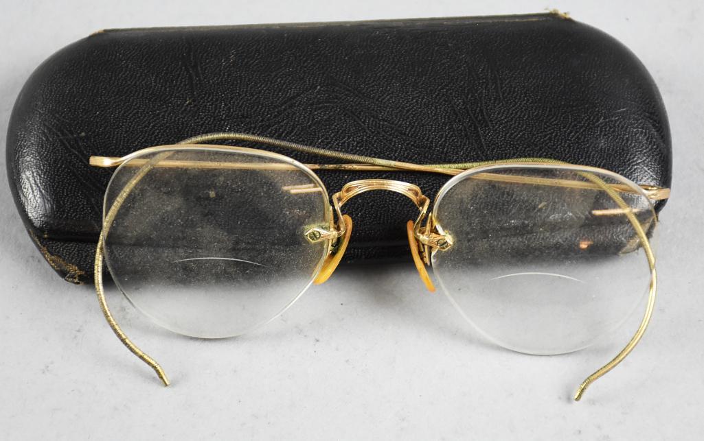 Vintage Gold Filled Wire Frame Glasses w/ Case (1 of 7)
