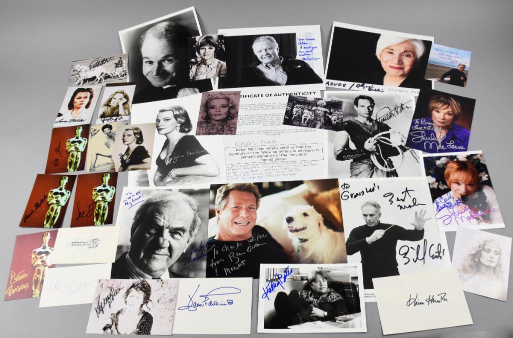 Large Lot Misc Academy Winners Signed Photos & Cards, (1 of 5)