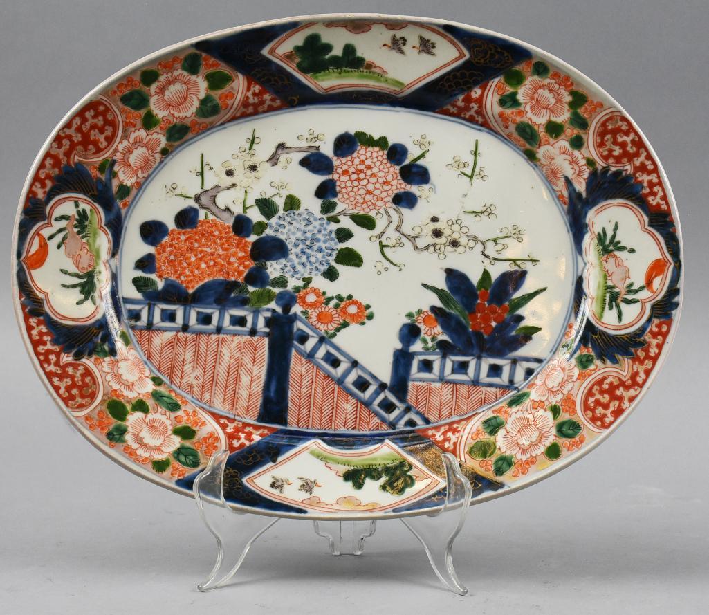 19th C. Japanese Imari Porcelain Oval Platter (1 of 4)