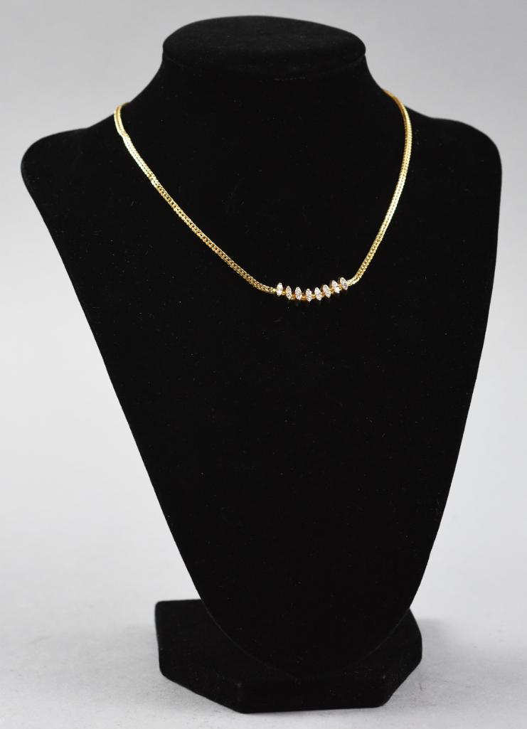 14K Yellow Gold & Diamond Necklace (1 of 5)