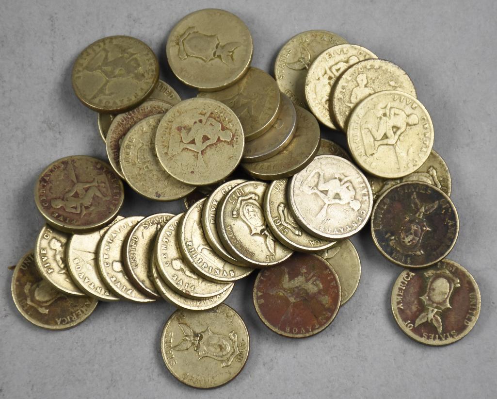 1944 & 1945 Five Centavos US Mint, Philippines (1 of 3)