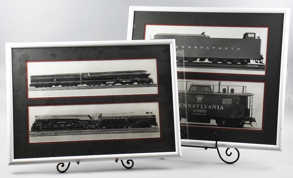 Framed Black & White Railroad Train Photos (1 of 7)
