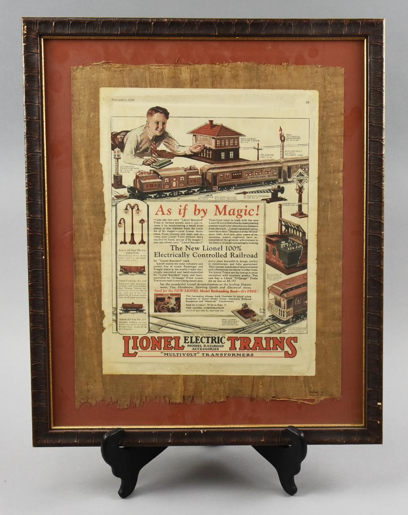 1926 Lionel Trains Color Advertising, Framed (1 of 7)