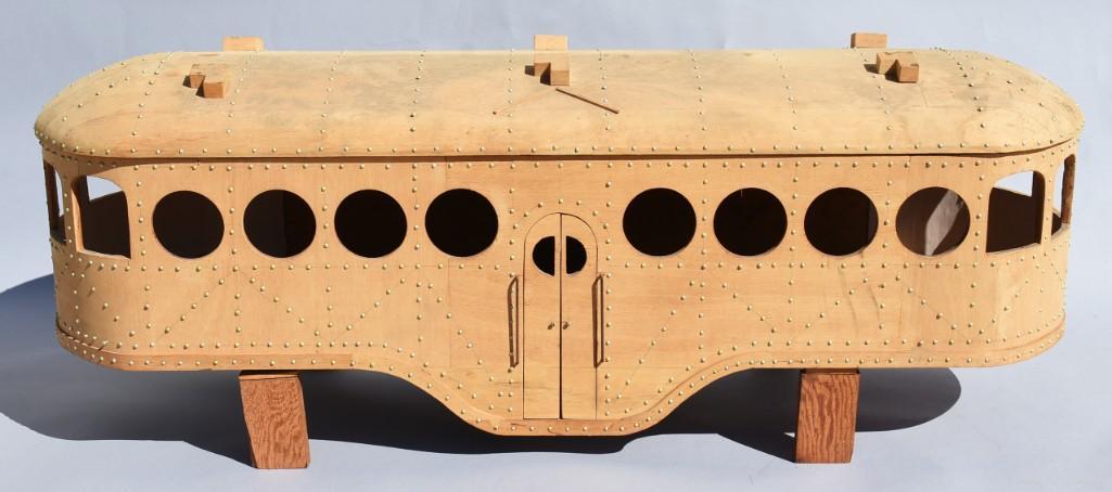 Large Scale Wood McKeen Motor Coach Car (1 of 8)