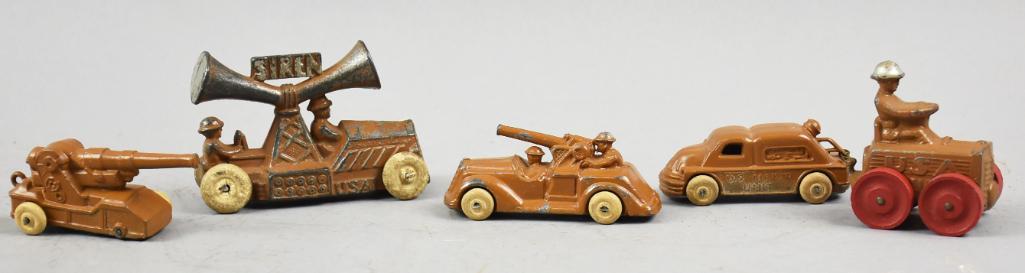 (5) c1930 Manoil & Barclay Lead Military Vehicles (1 of 4)